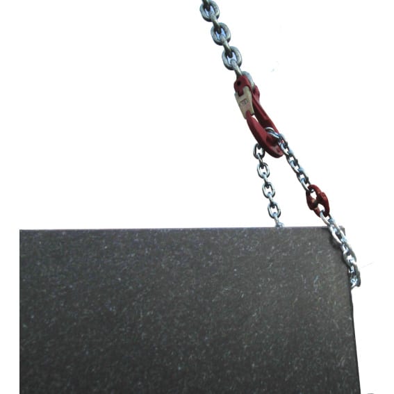 Kranabstützplatte aus Kunststoff mit 4 Kettenschlaufen – ideal für Schwerlastkräne